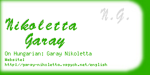 nikoletta garay business card